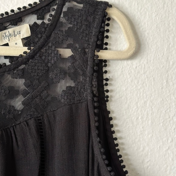 Styles&Company Black Flowy Sleeveless Medium Dress - Picture 7 of 7